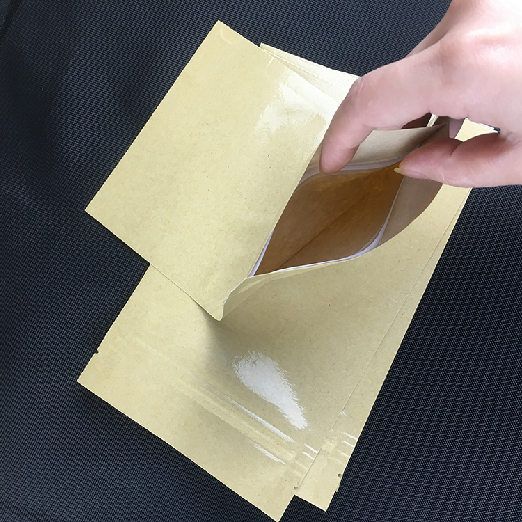 牛皮纸+全生物降解膜复合袋 贴骨自封袋 干果花茶包装专用
