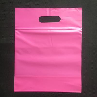 PLA+PBAT全降解底风琴手挽贴骨袋 服装包装玫红