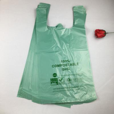 全生物降解背心袋 超市购物袋 果绿色袋身加印刷